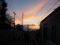 закат на станции Любань